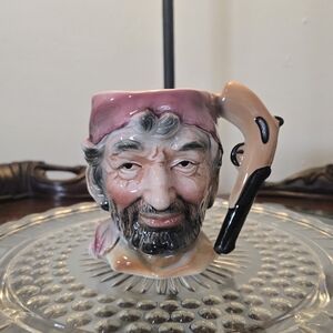Pirate-Themed Ceramic Mug with Pink Bandana